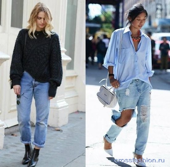 Женские джинсы бойфренды: 20+ стильных образов, с чем носить